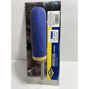 QEP Comfort Grip 3/16 In X 5/32 In V Stainless Steel Trowel 49917Q
